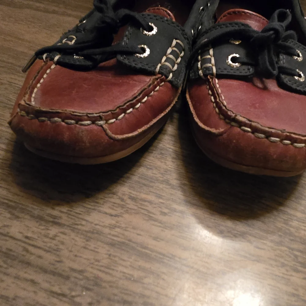 Sebago Bala Brown Leather Oiled Waxed Slip-on Loafers Shoes - Women Size 7.5 M - Picture 3 of 6